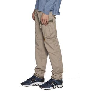 HISTORY REPEATS Men's Cargo Pants with Zippered Pockets and Patches Men Beige